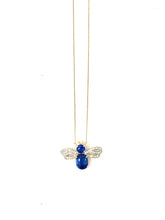 Load image into Gallery viewer, Tanzanite bee in gold

