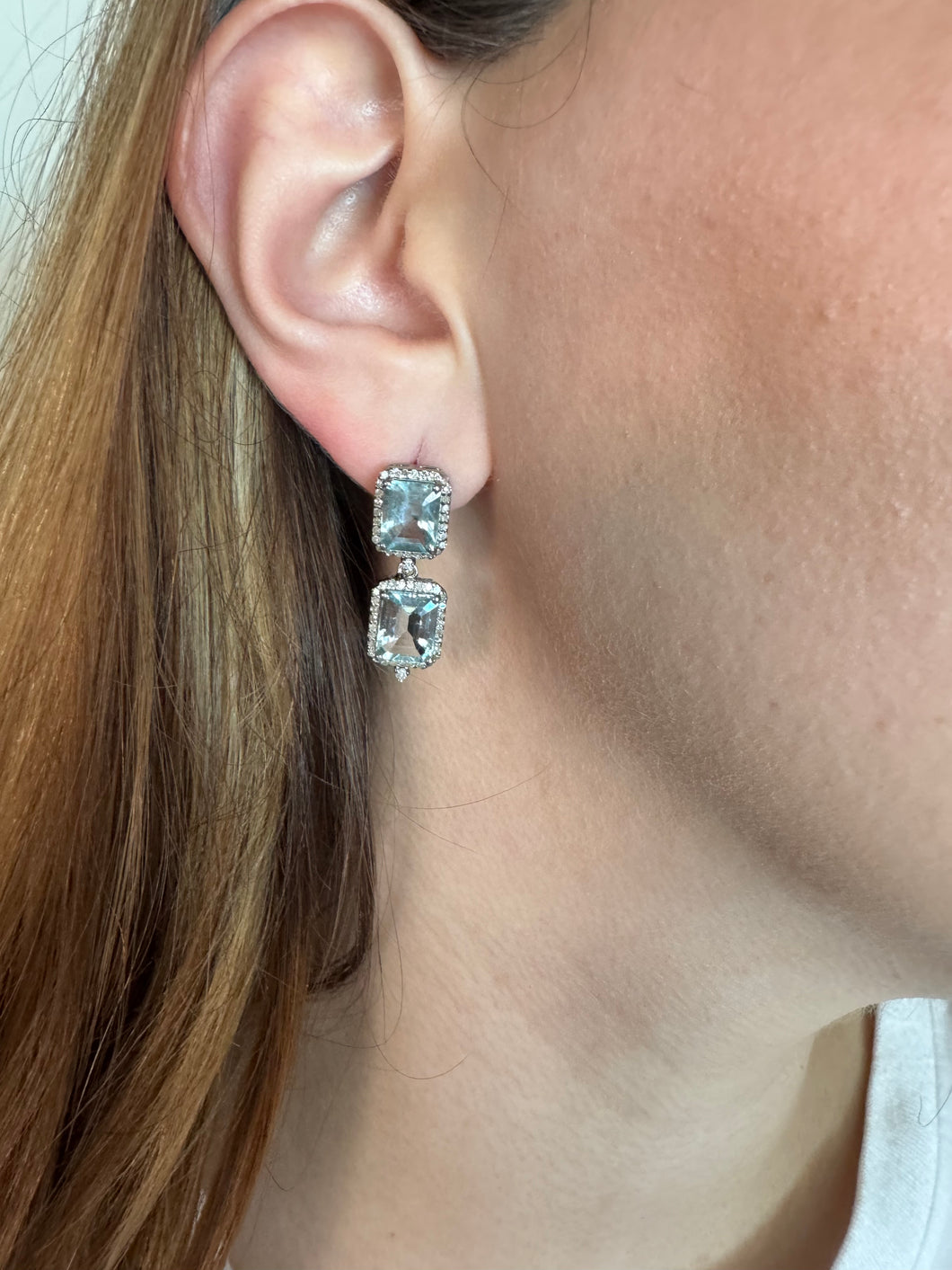 Aquamarine and diamonds