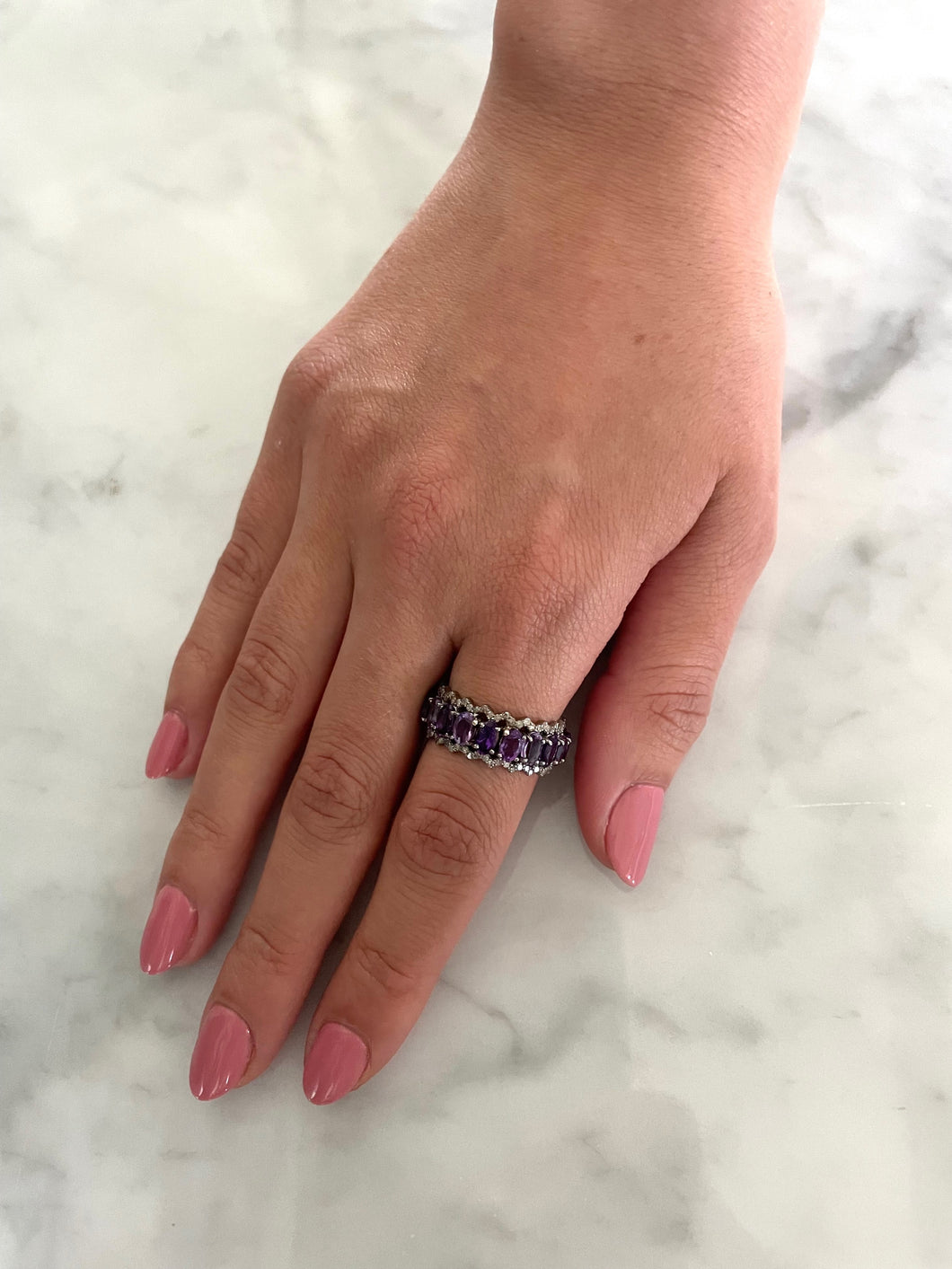 Amethyst Band Ring