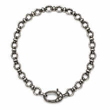 Load image into Gallery viewer, Rose Cut Diamond Oval Clasp Chain Necklace
