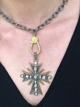 Load image into Gallery viewer, Rose Cut Diamond Cross
