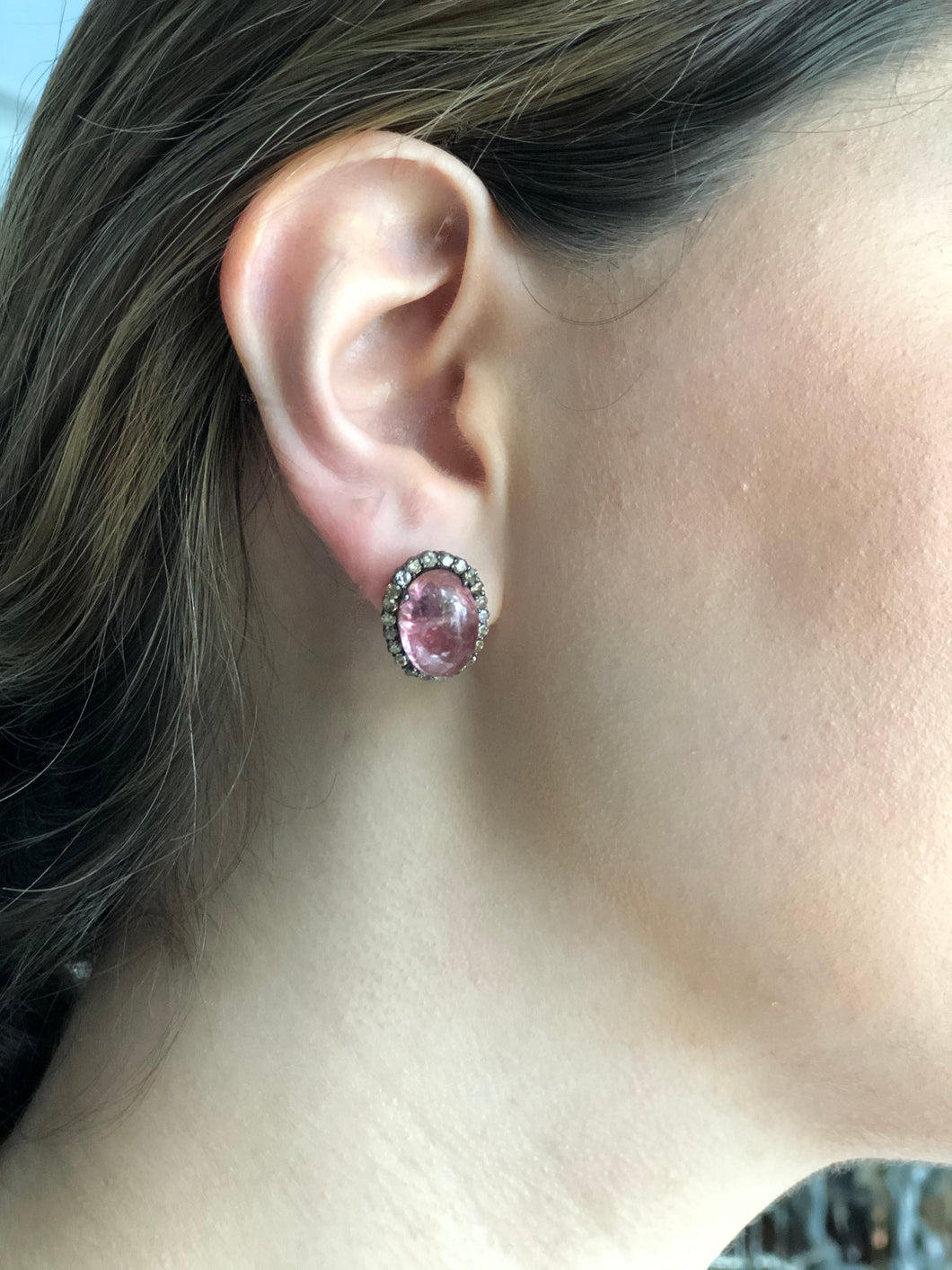 Pink Tourmaline Earrings