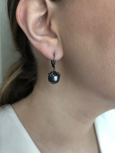 Black Tahitian Pearl Earrings