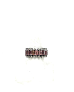 Pink Tourmaline band ring