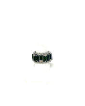 Load image into Gallery viewer, Green Tourmaline band Ring
