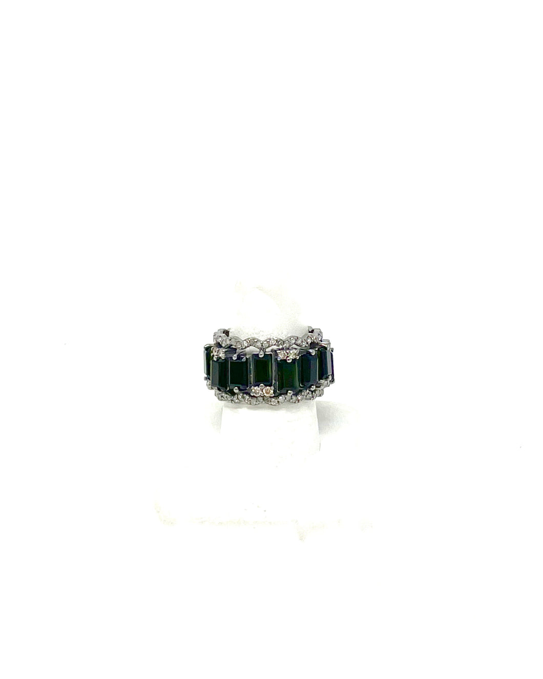 Green Tourmaline band Ring