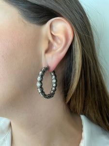 Inside Out  Diamond Hoops