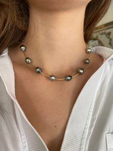 Tahitian Pearls and Gold Bars