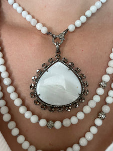 White Agate and Pendant