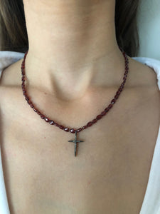 Garnet and cross