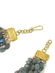 Labradorite and Gold beads