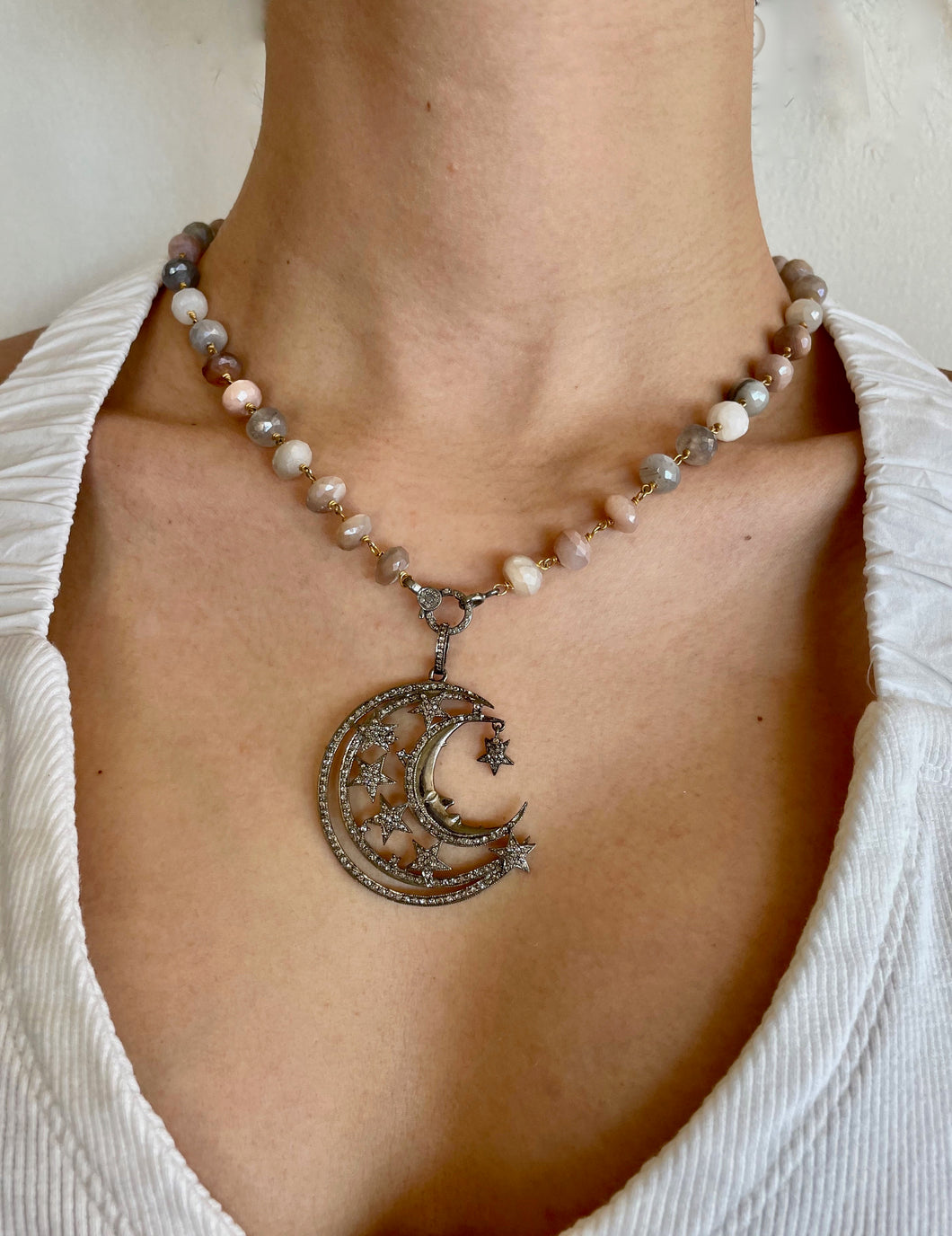 Crescent Moon on Silverite