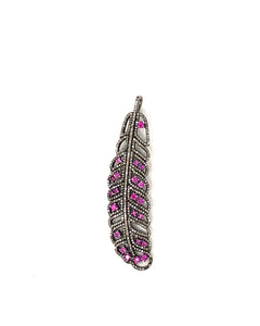 Ruby Feather Pendant