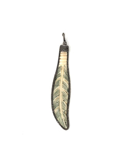 Green Tourmaline Feather Necklace