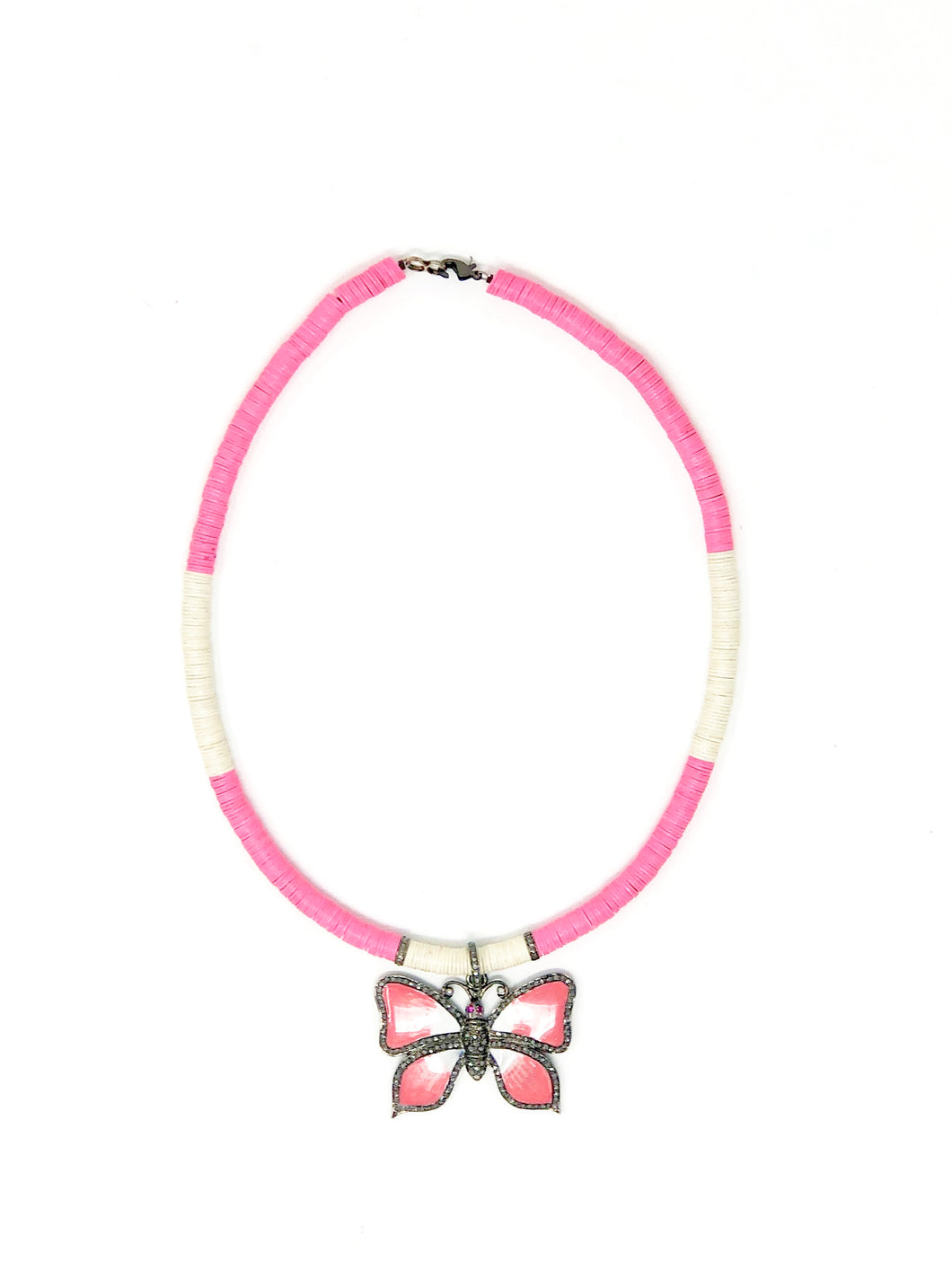 Butterfly & Puka Necklace